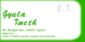 gyula kmeth business card